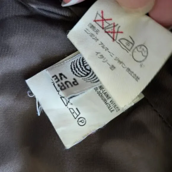 Vintage Emporio Armani Double Breasted Wool Blazer Jacket Brown Striped EU40 US8 - Picture 8 of 10